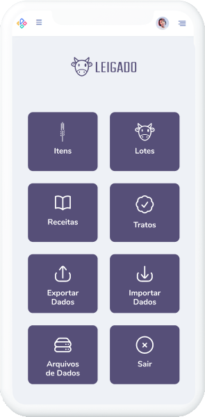 Aplicativo de celular para o painel de balanças de trato para vagão misturador forrageiro